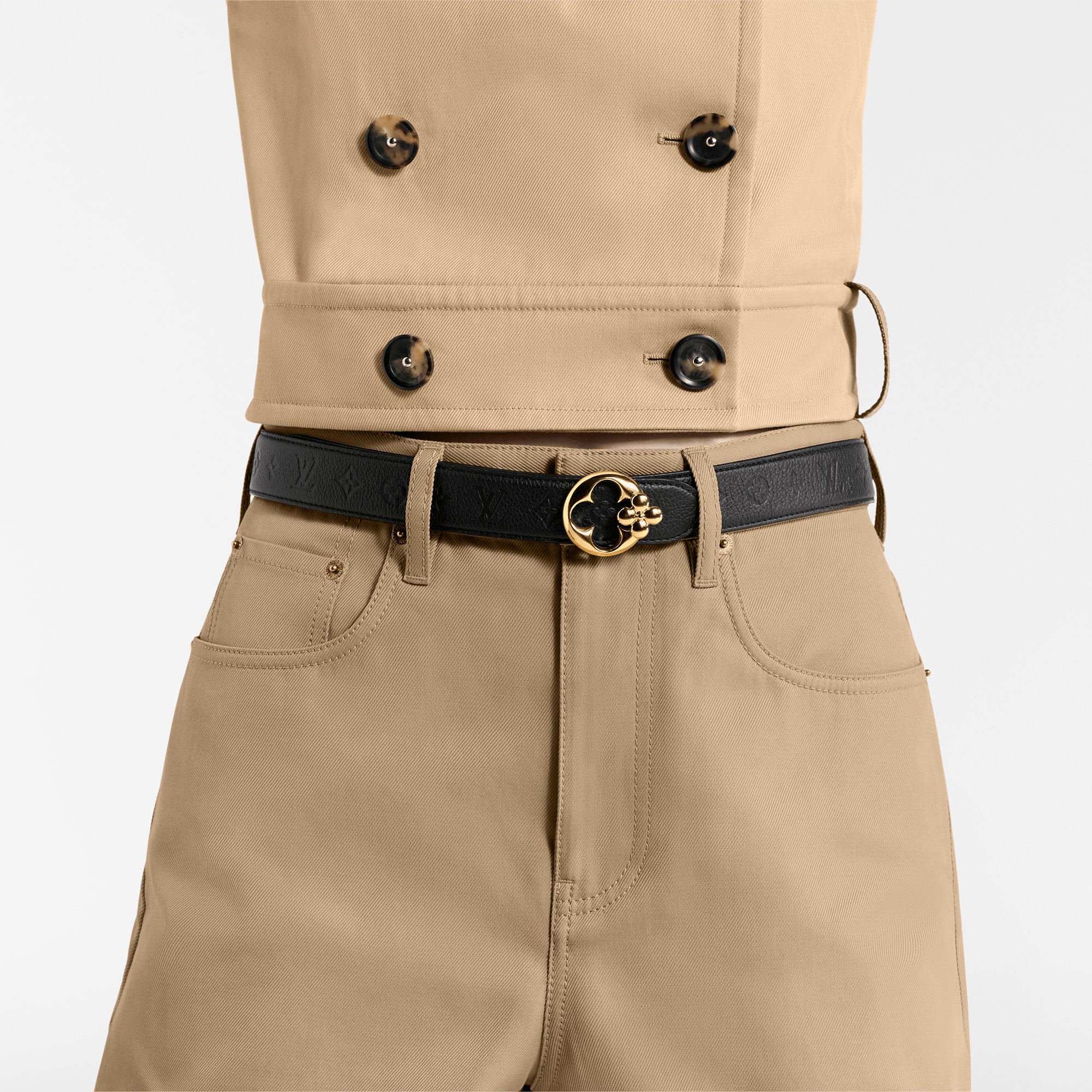 LV Flowergram Round 30mm Reversible Belt Monogram Canvas